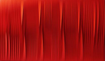 Pino Manos, Sincronicità rosso fluo vibrante, 2018
